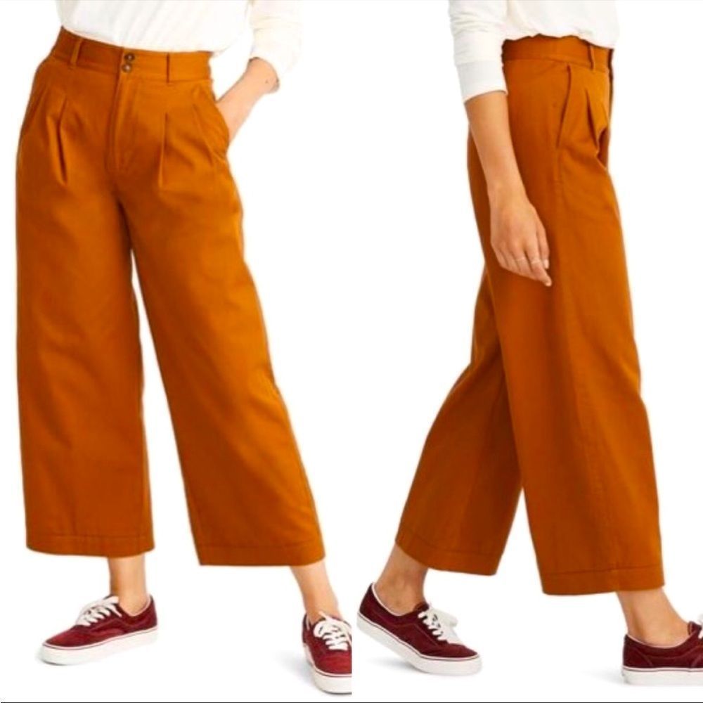 Madewell Burnt Orange Sienna Wide Leg Pants